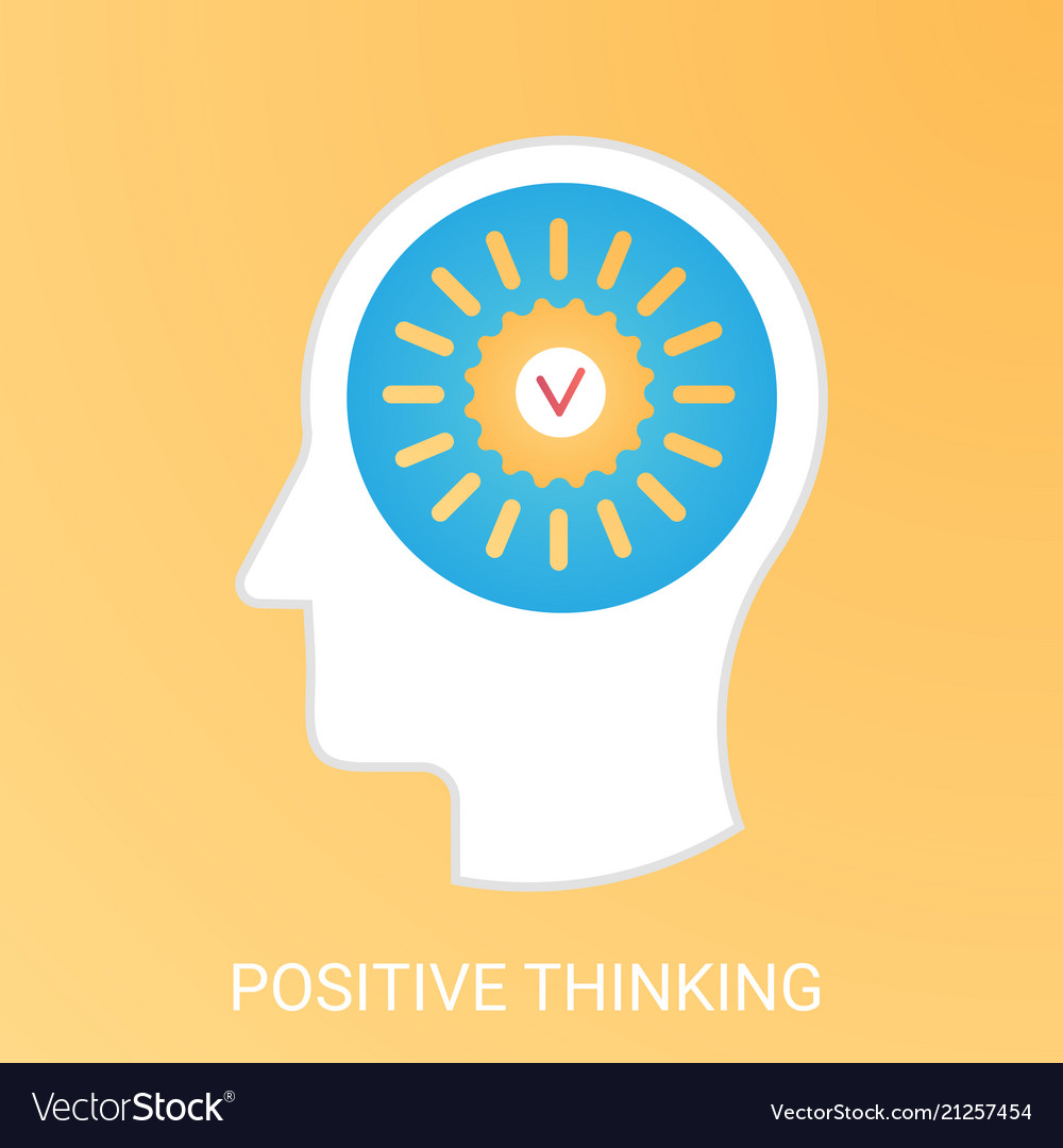 Positive thinking concept modern gradient Vector Image