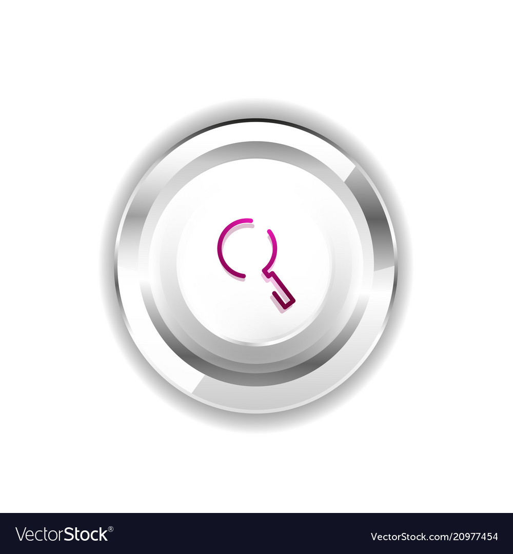 Search magnifier web button magnify icon modern Vector Image