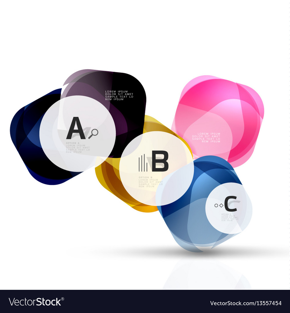 Shiny blank web option boxes vector image Shiny blank web option boxes