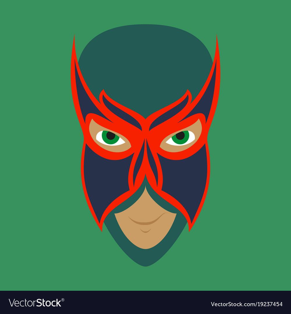 Superhero in action character icon