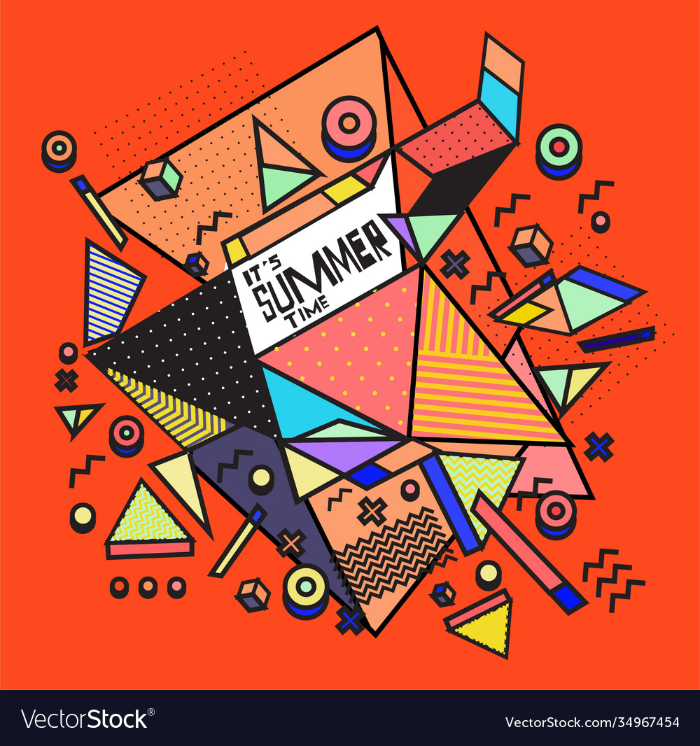 Triangle geometric forms for summer design event