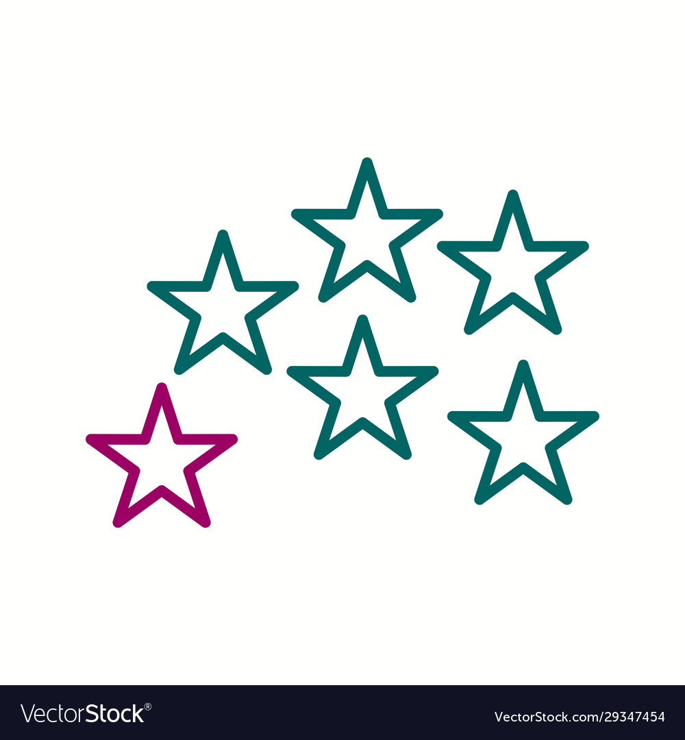 Unique stars line icon