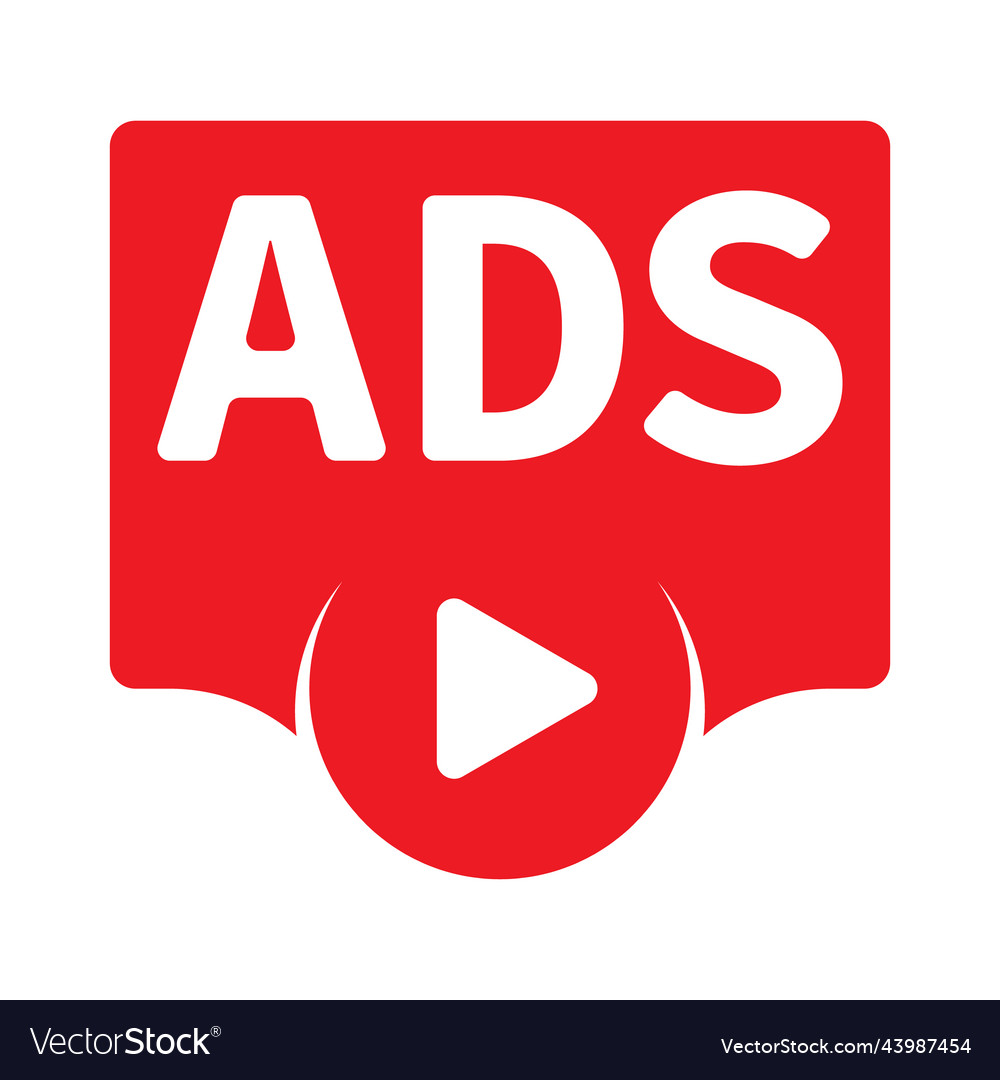 Video ads icon advertising