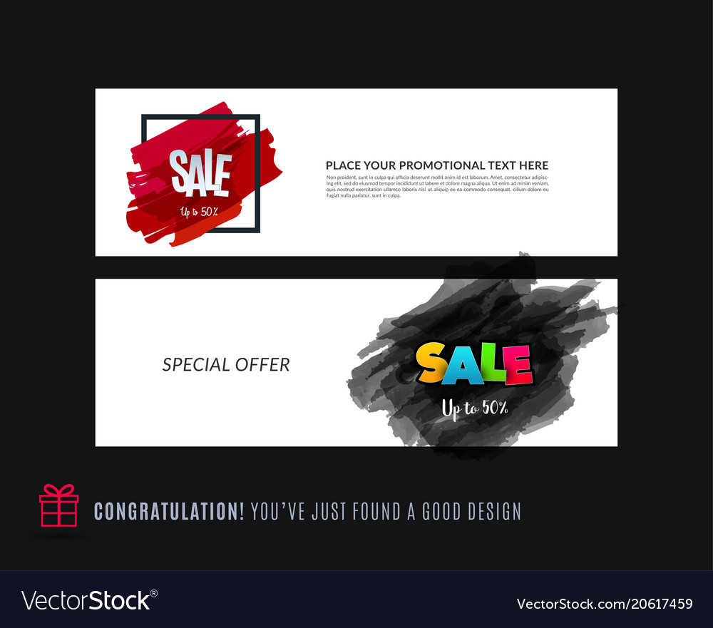 Abstract set of modern horizontal website vector image Abstract set of modern horizontal website