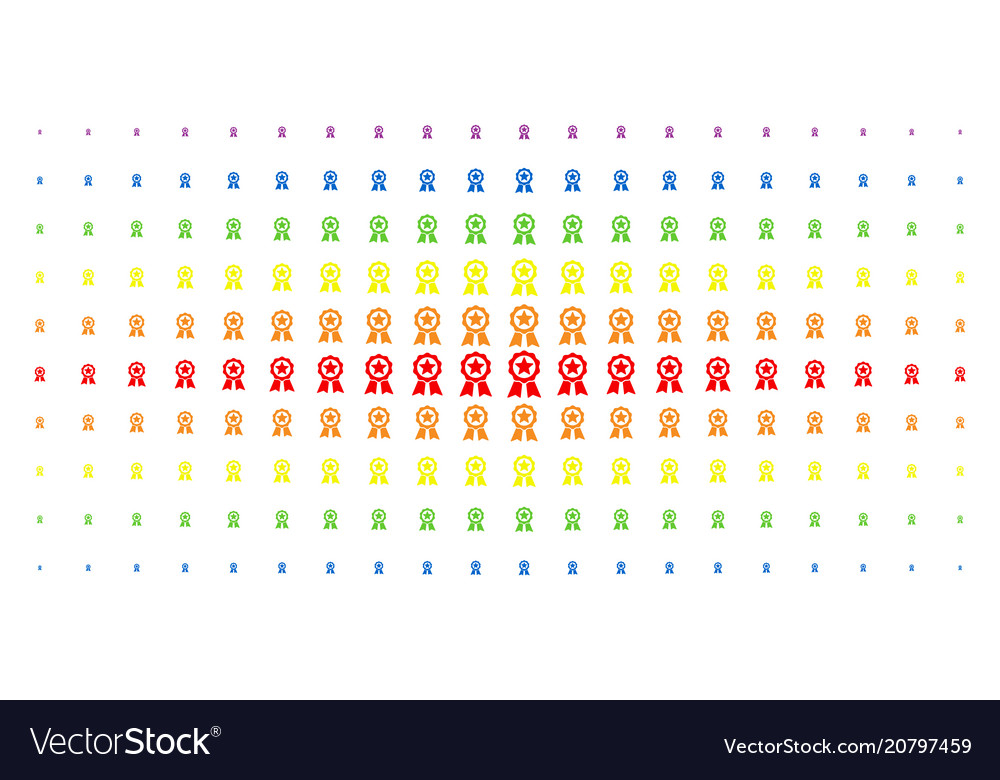 Certificate seal spectrum halftone matrix Vector Image Certificate seal spectrum halftone matrix