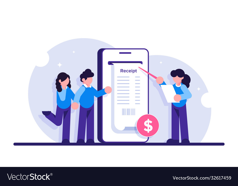 Concept electronic invoice digital bill