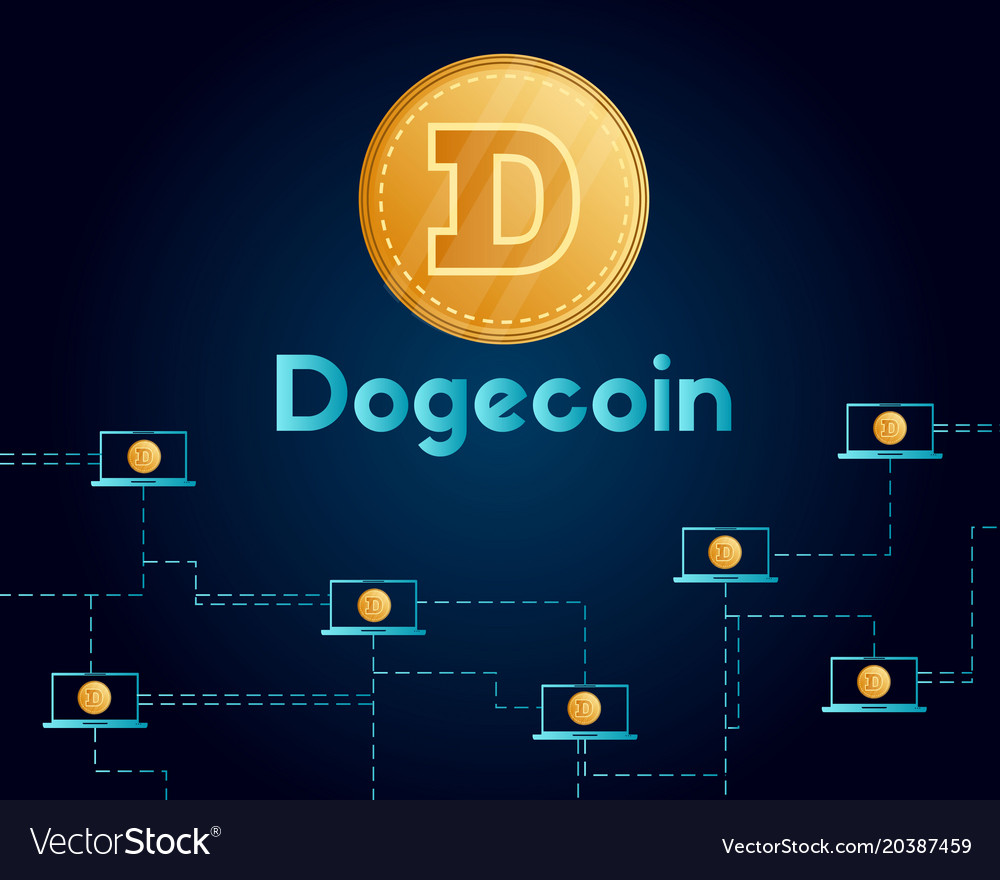 Dogecoin technology networking style background