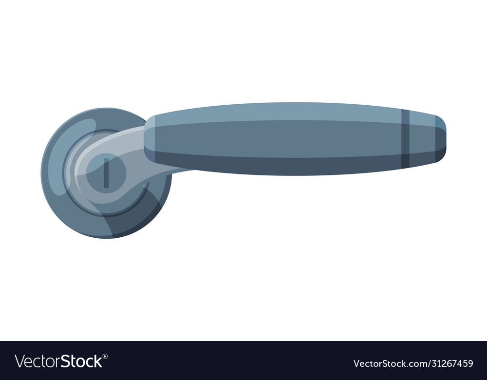 Door handle with push mechanism for entrance