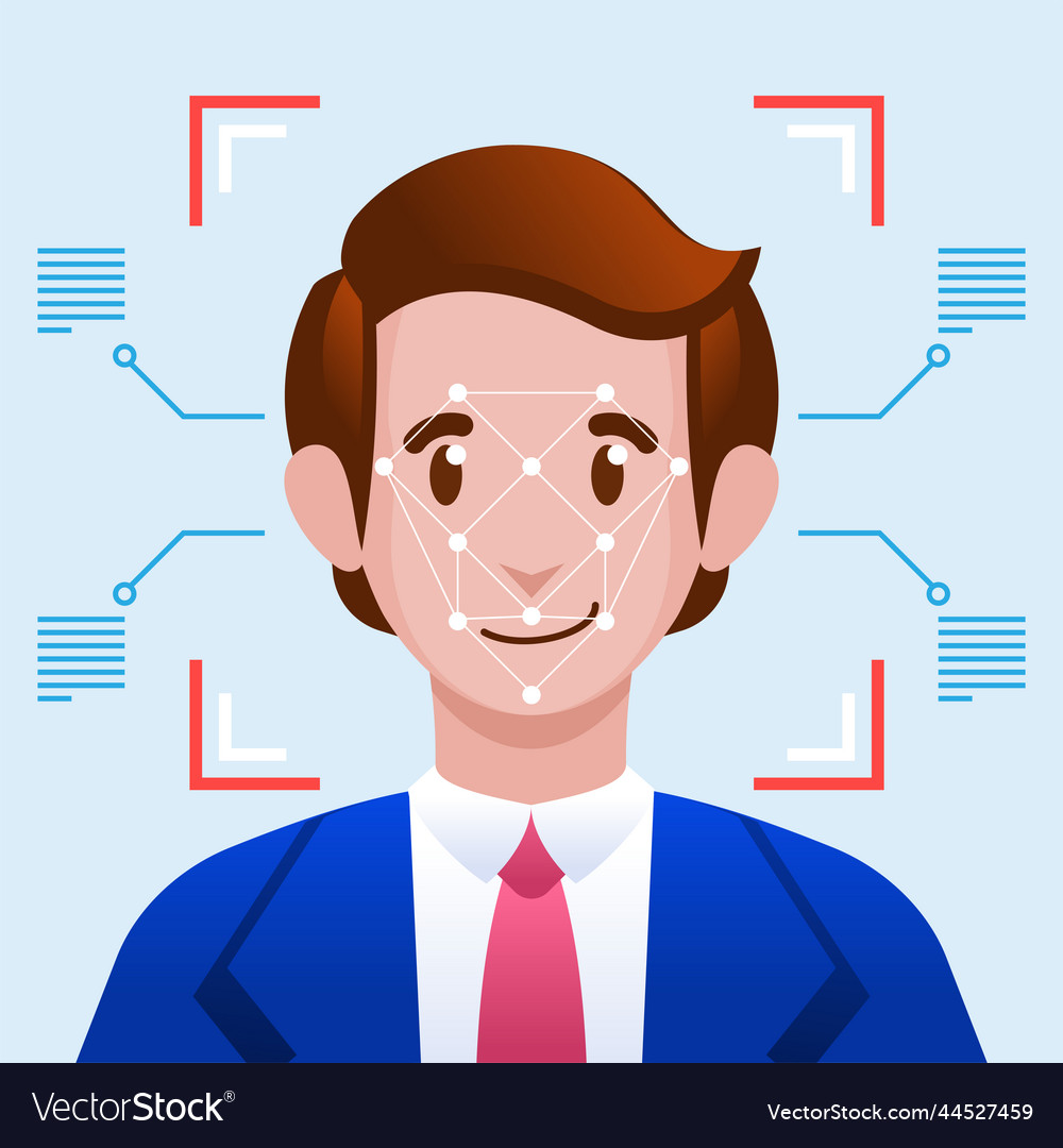 Face identification Royalty Free Vector Image VectorStock