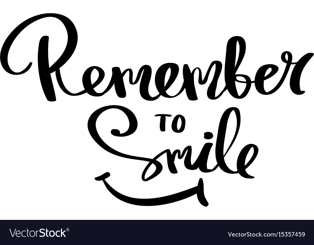 Handschrift Remember to Smile Poster