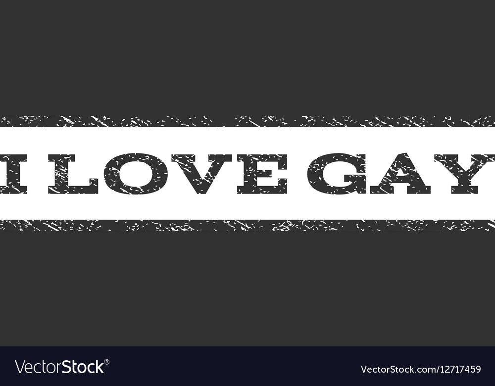 I love gay watermark stamp