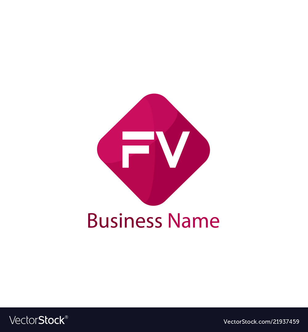 Initial Letter Fv Logo Template Design Royalty Free Vector