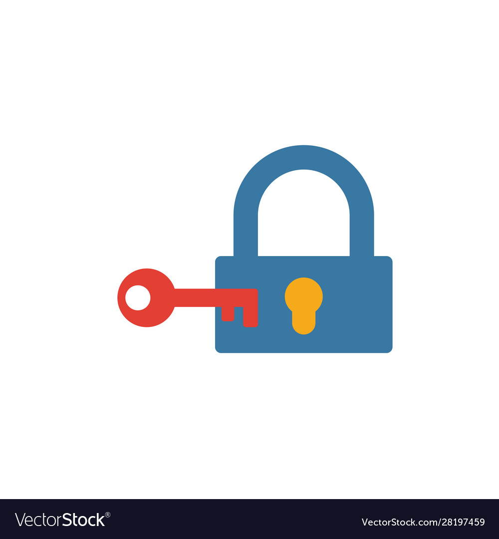 Lock icon simple element from security icons