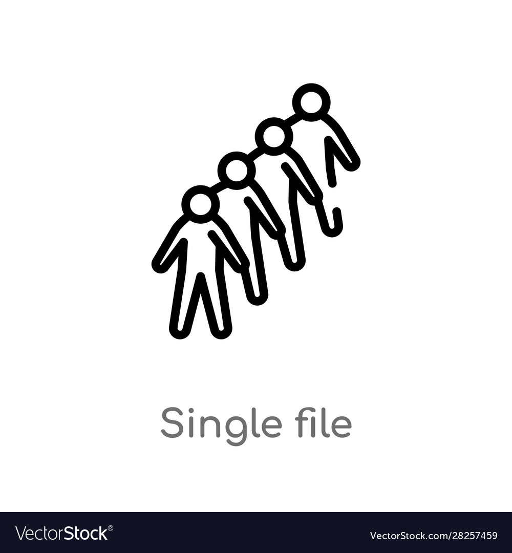 Outline single file icon isolated black simple