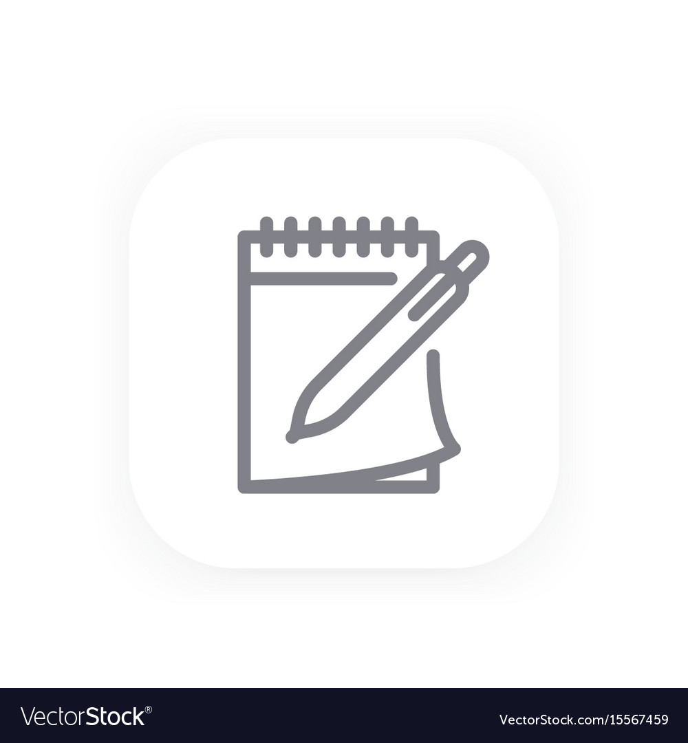 Pen and Notebook Icon