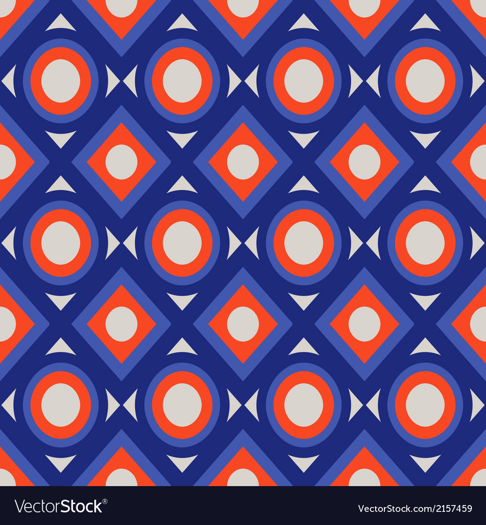 Seamless pattern with circles and rhombs