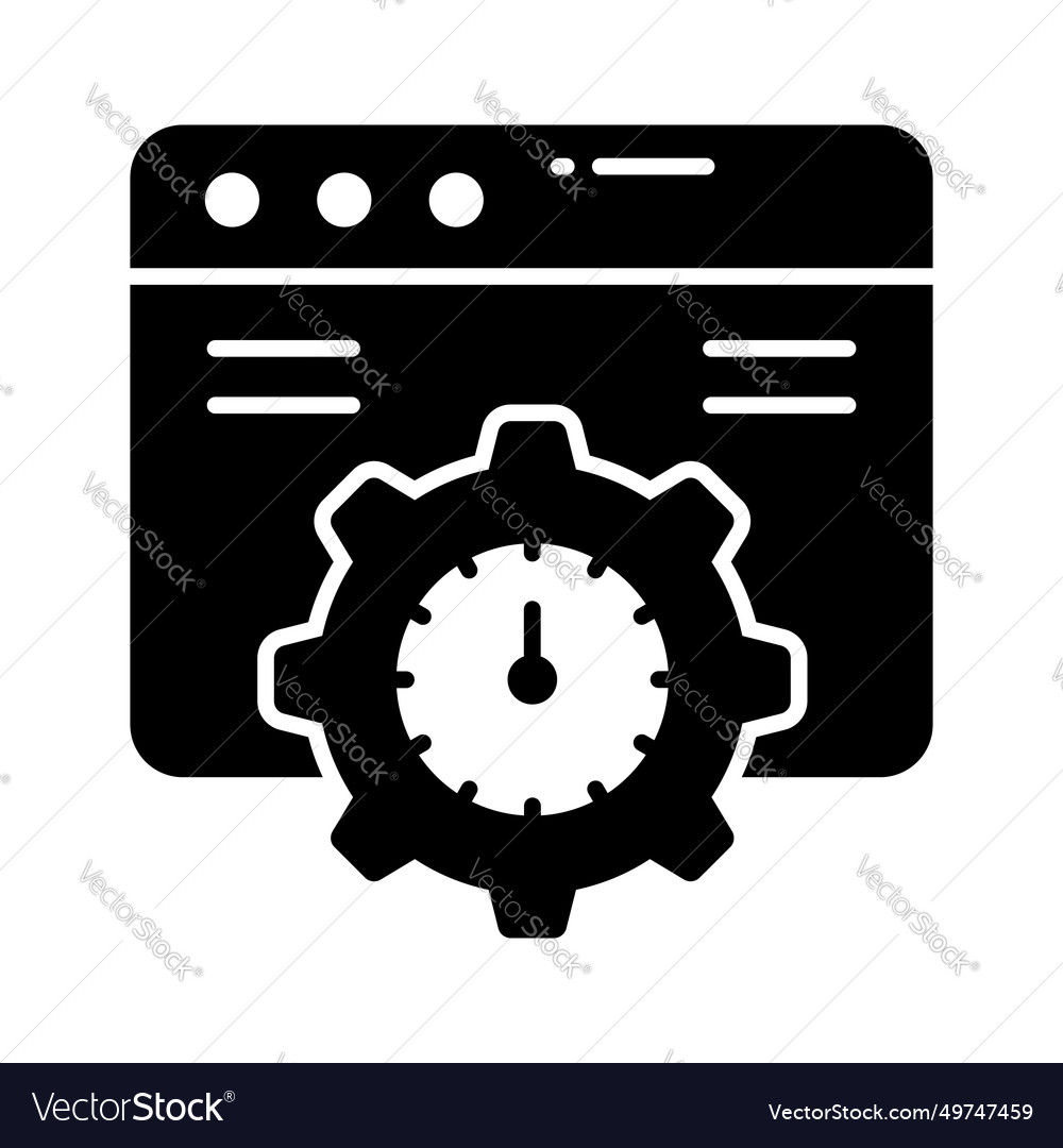 Speedometer with webpage denoting speed test