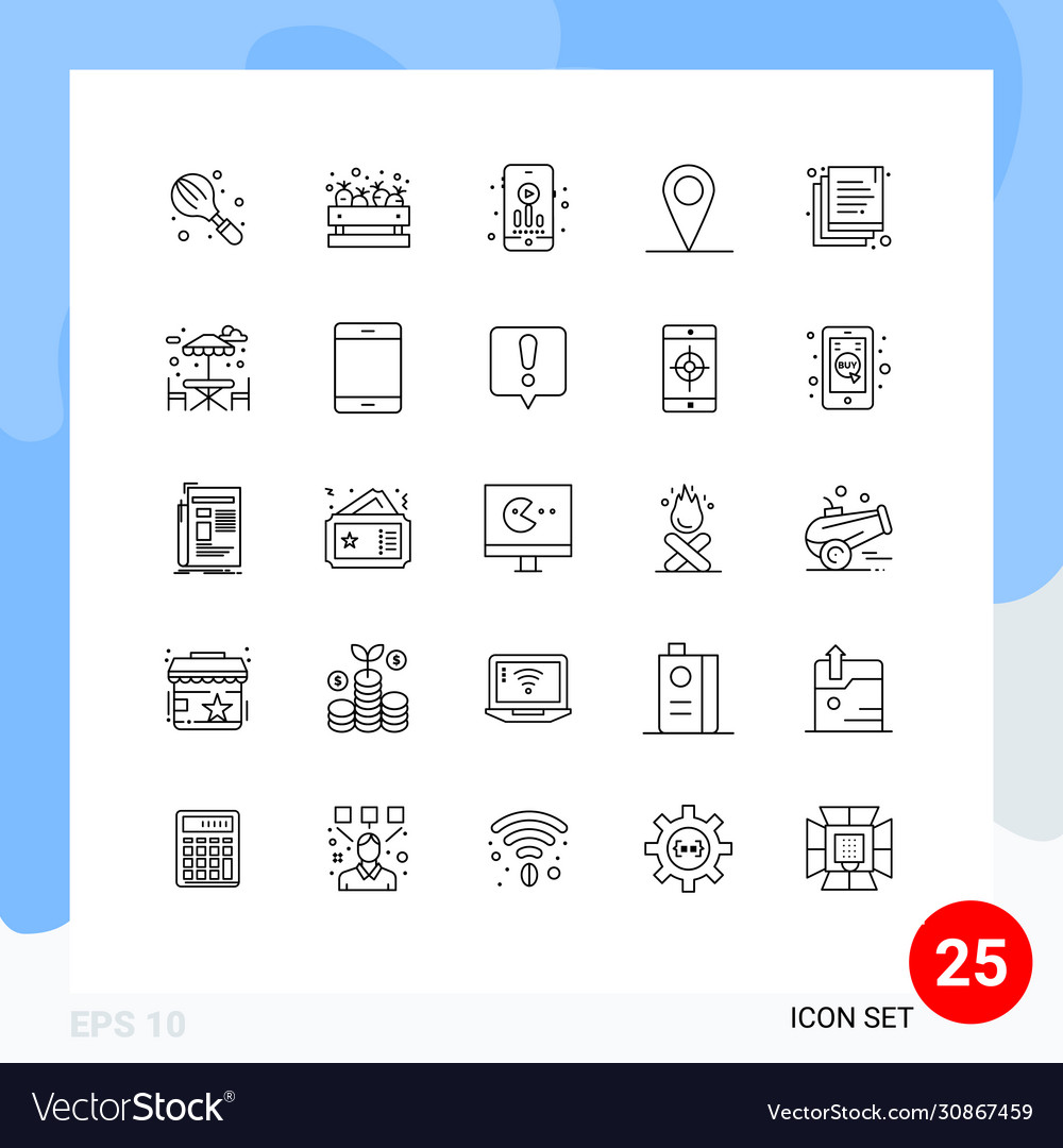 User interface pack 25 basic lines