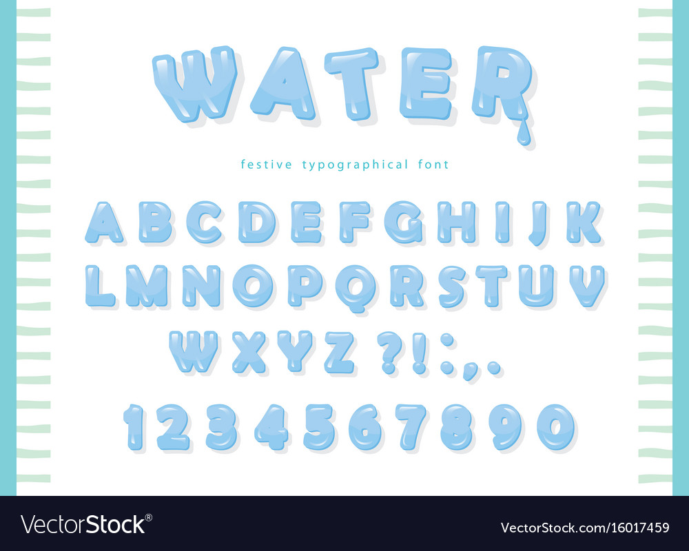 Water Letters Design