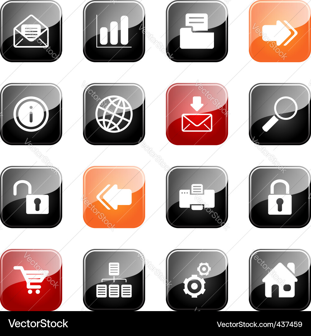 Web icons Royalty Free Vector Image - VectorStock