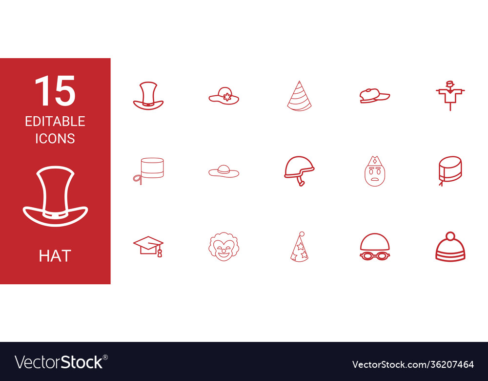 15 hat icons