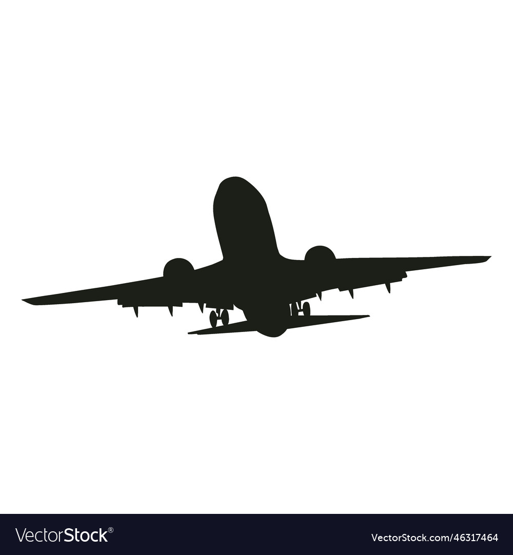 Airplane ascending silhouette