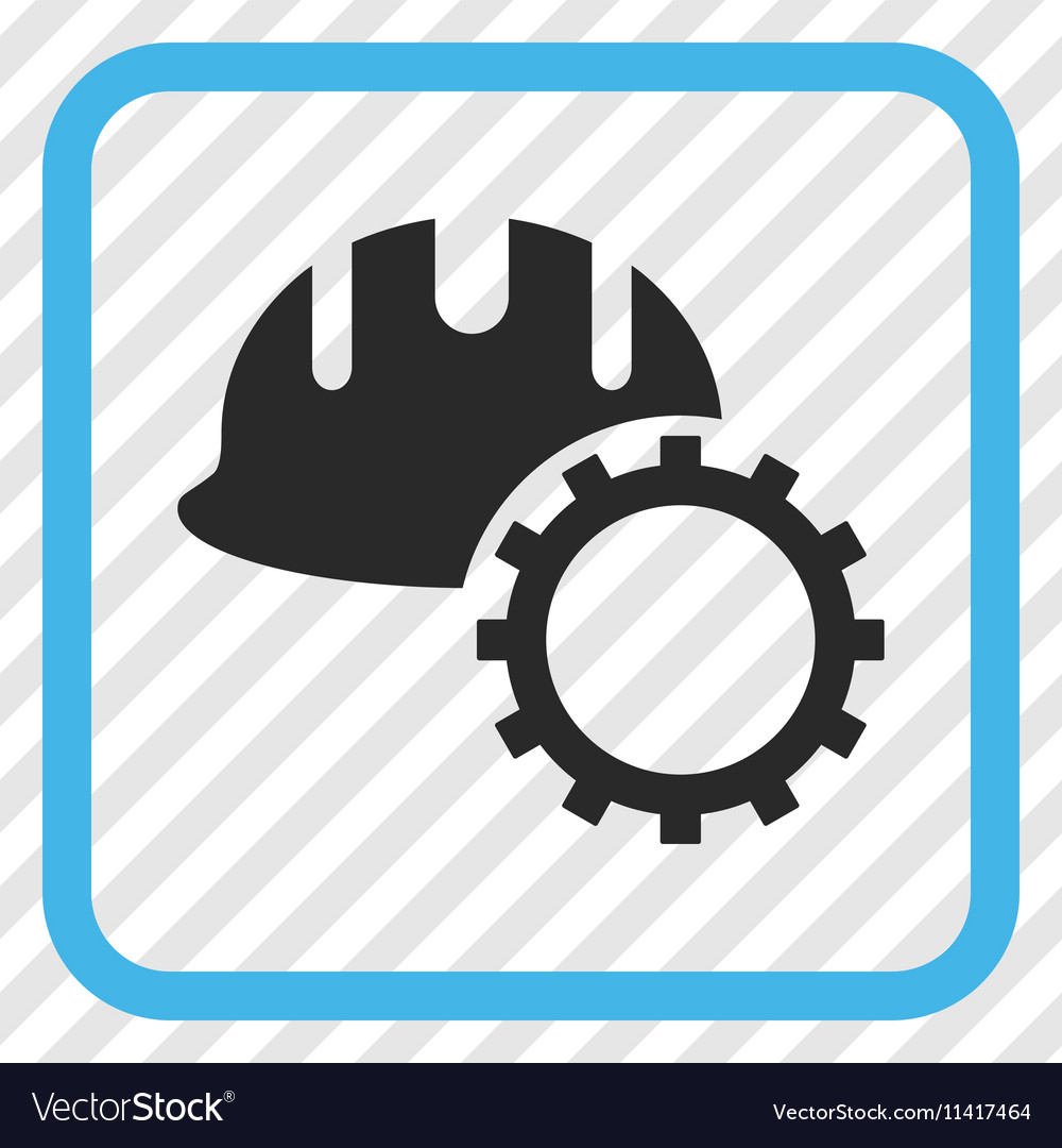 Development hardhat icon in a frame