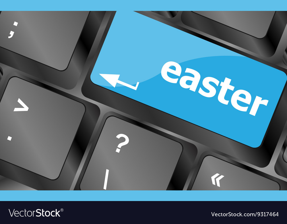 Easter text button on keyboard keys
