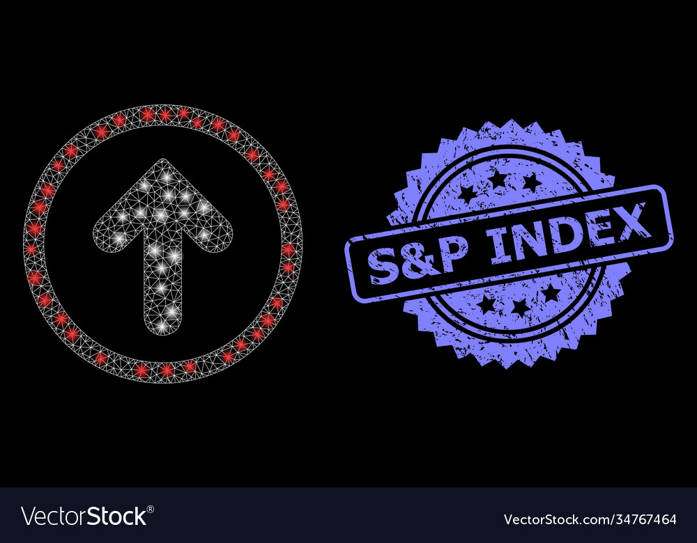 Grunge sp index seal and glowing mesh up pointer Vector Image Grunge sp index seal and glowing mesh up pointer