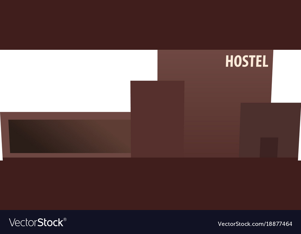 Hostel building guest house hotel building Vector Image