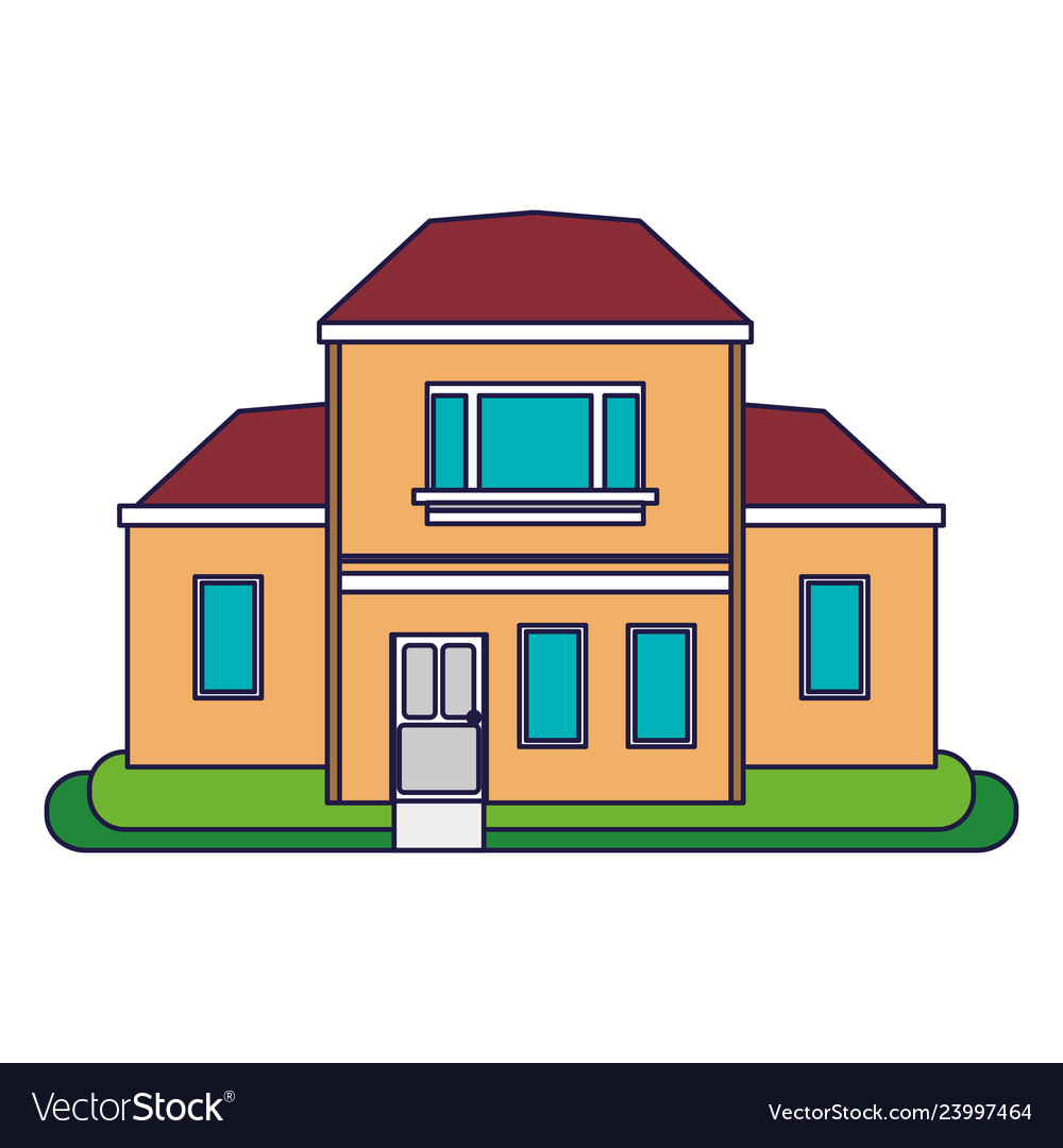 House real estate cartoon isolated