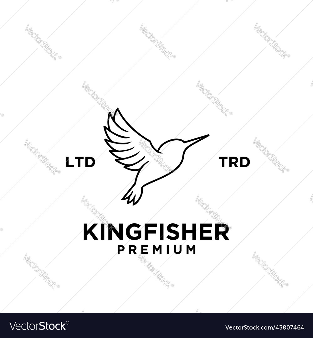 Kingfisher line logo design