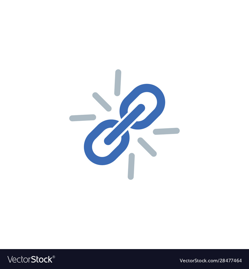 Link icon chain web hyperlink flat graphic