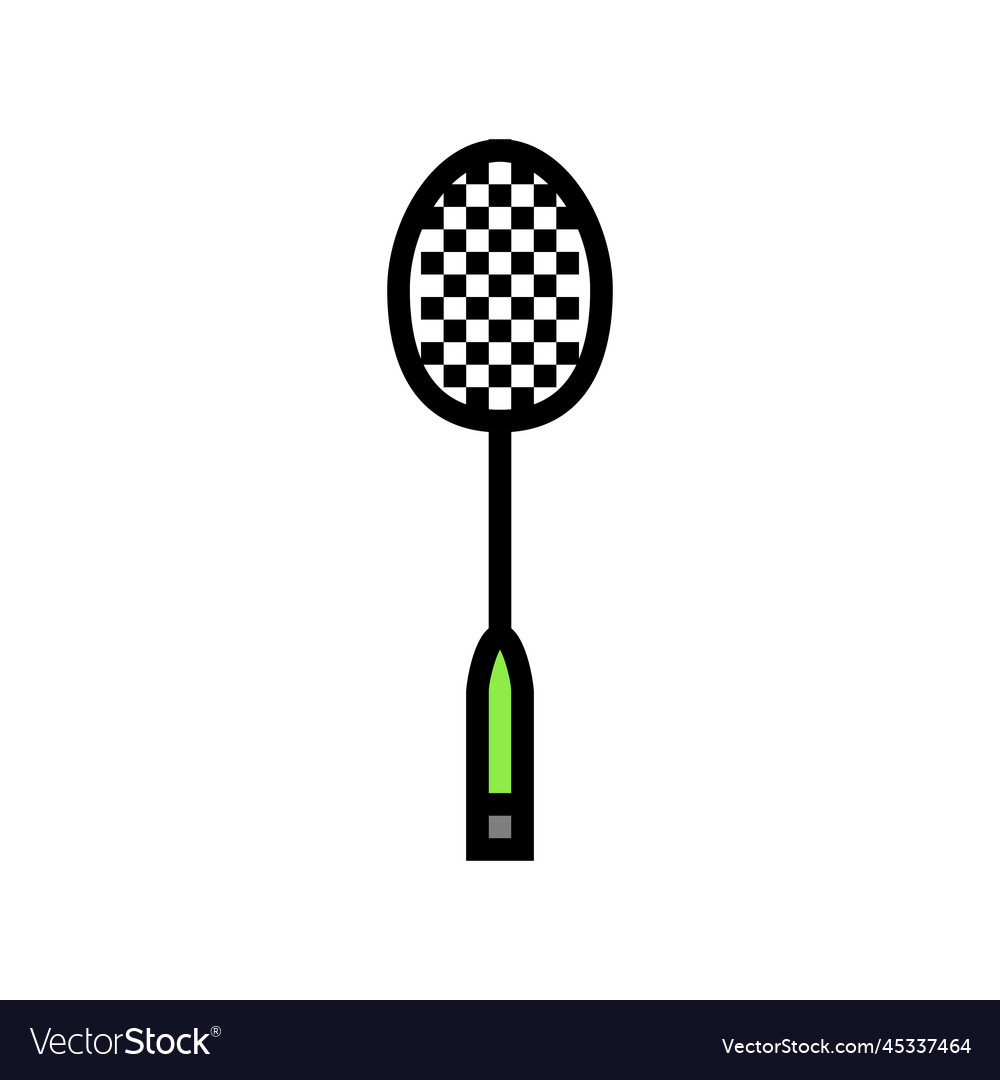 Racket badminton color icon