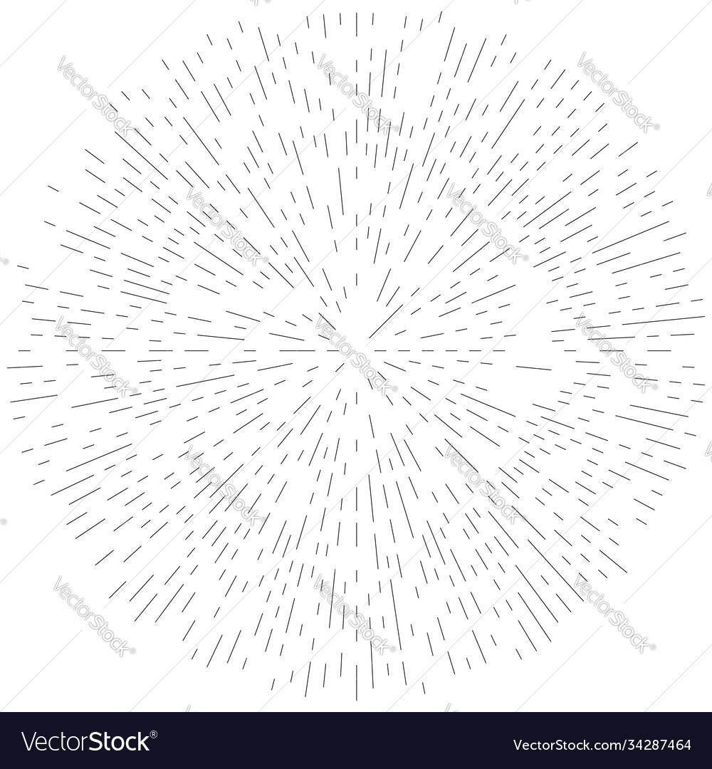 Radial radiating lines abstract burst element vector image Radial radiating lines abstract burst element