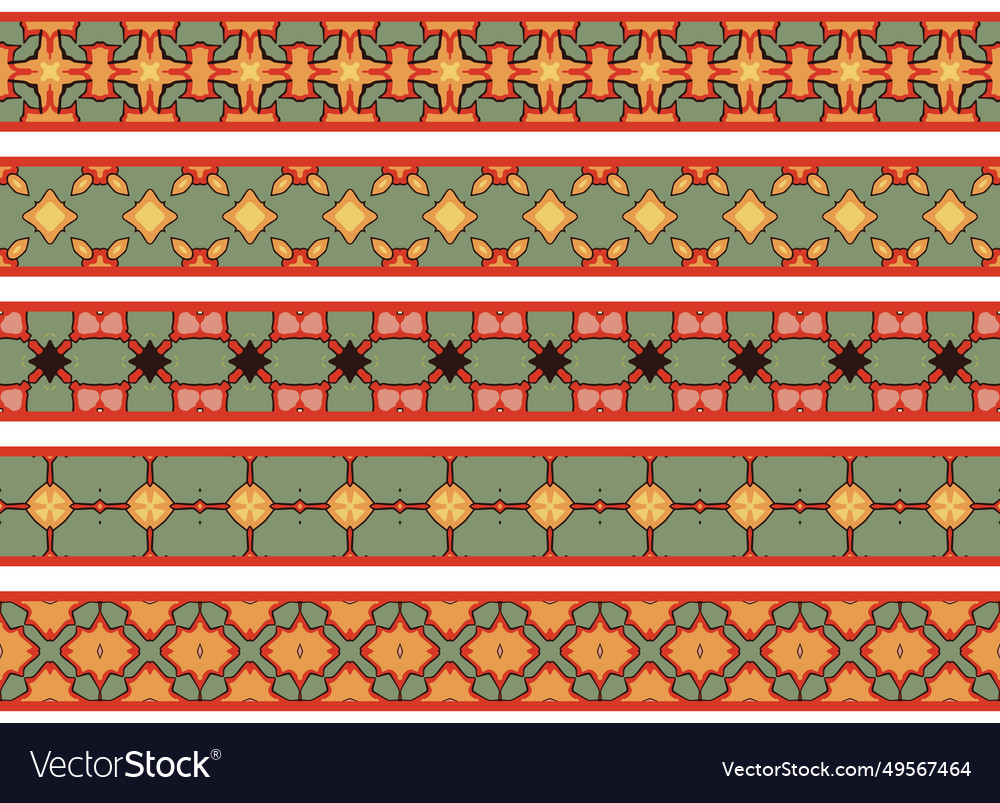 Seamless decorative borders Royalty Free Vector Image