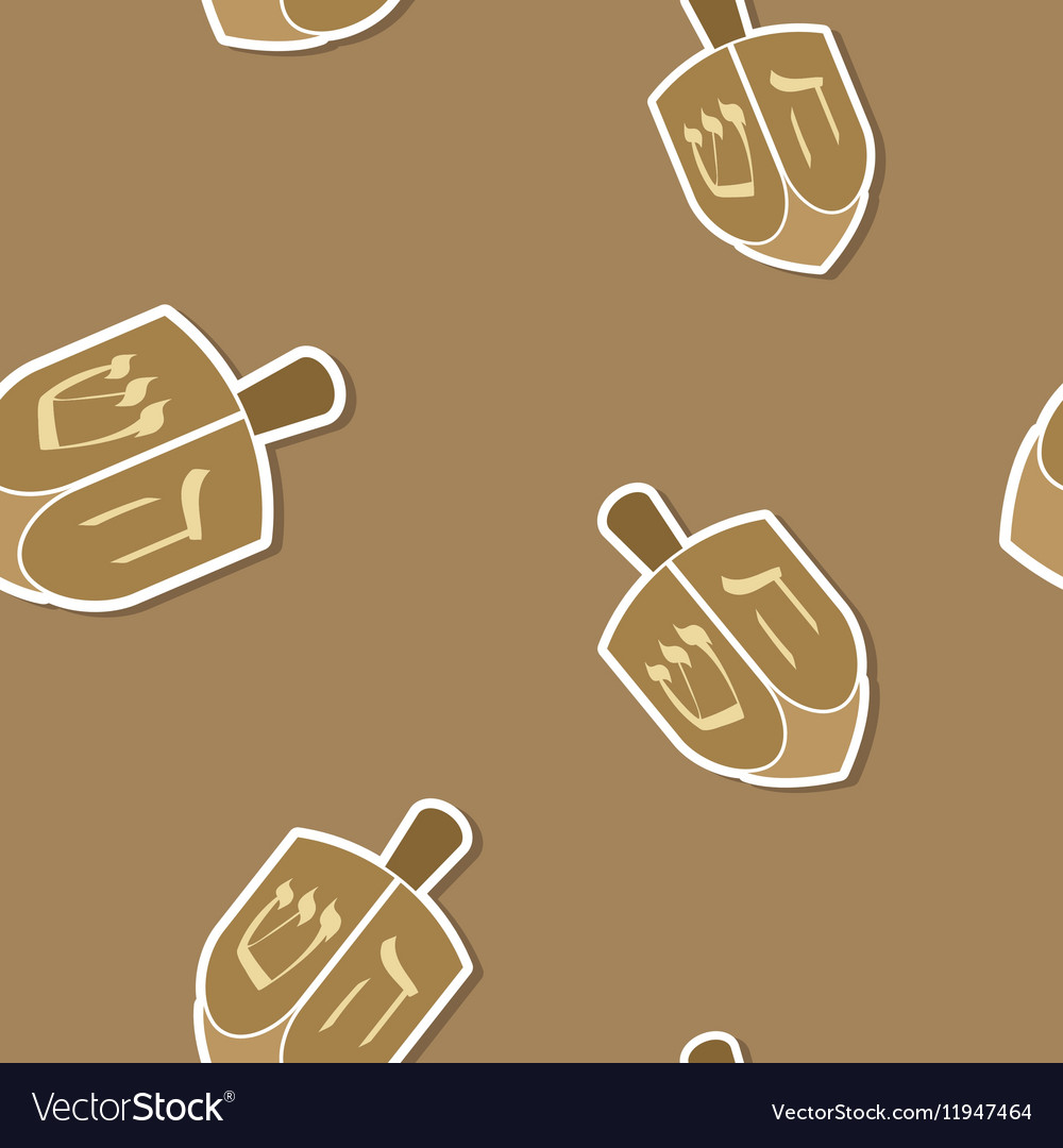Seamless pattern with hanukkah symbol icons
