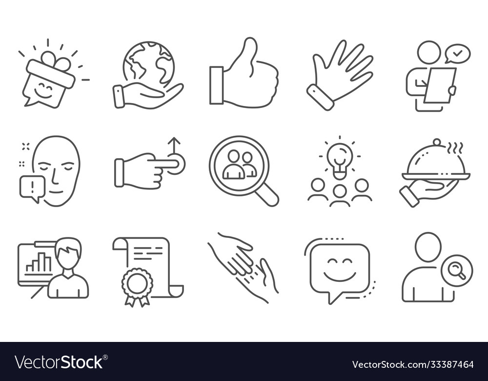 Set people icons such as customer survey