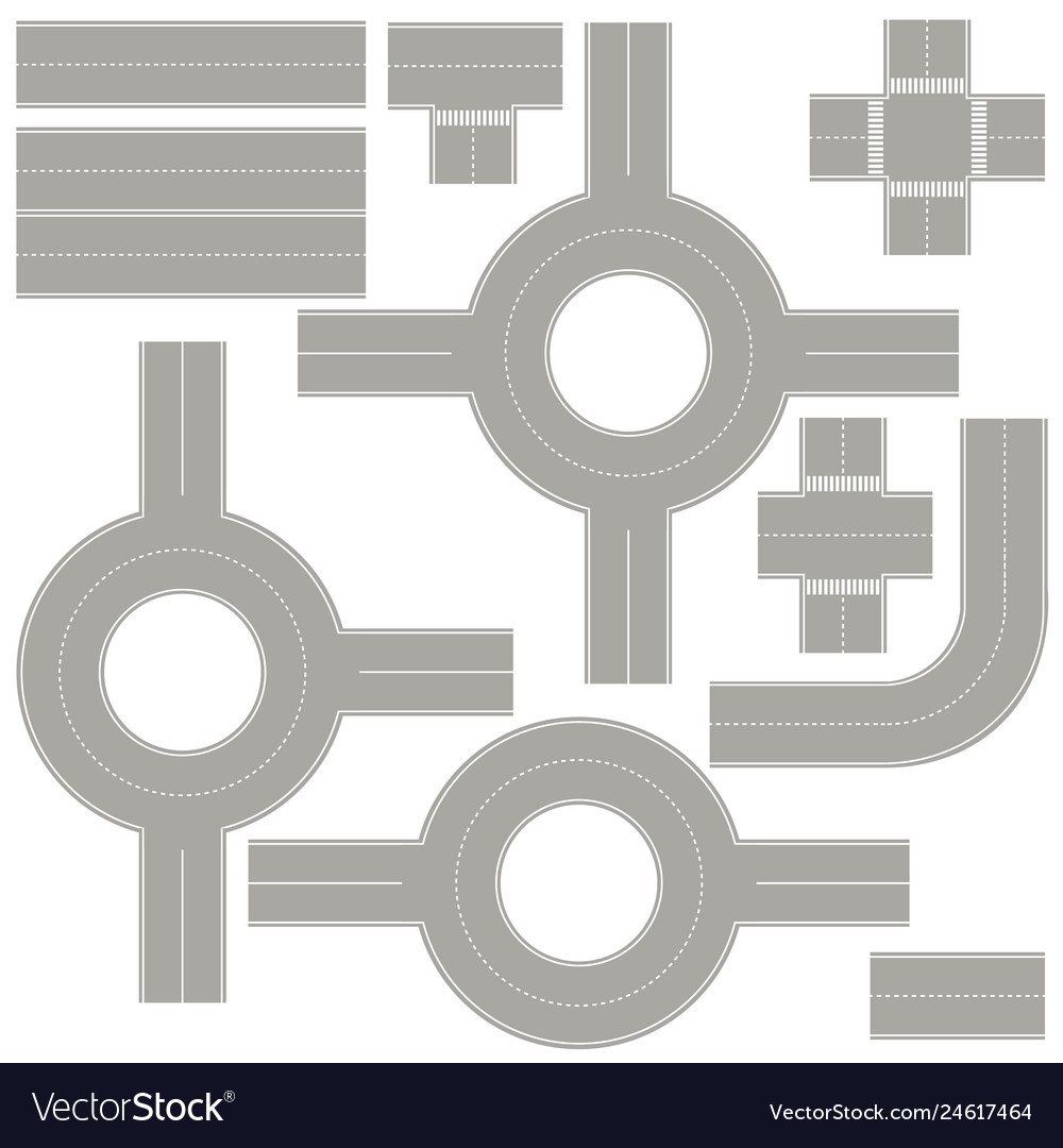 Set to create a roadmap elements vector image Set to create a roadmap elements