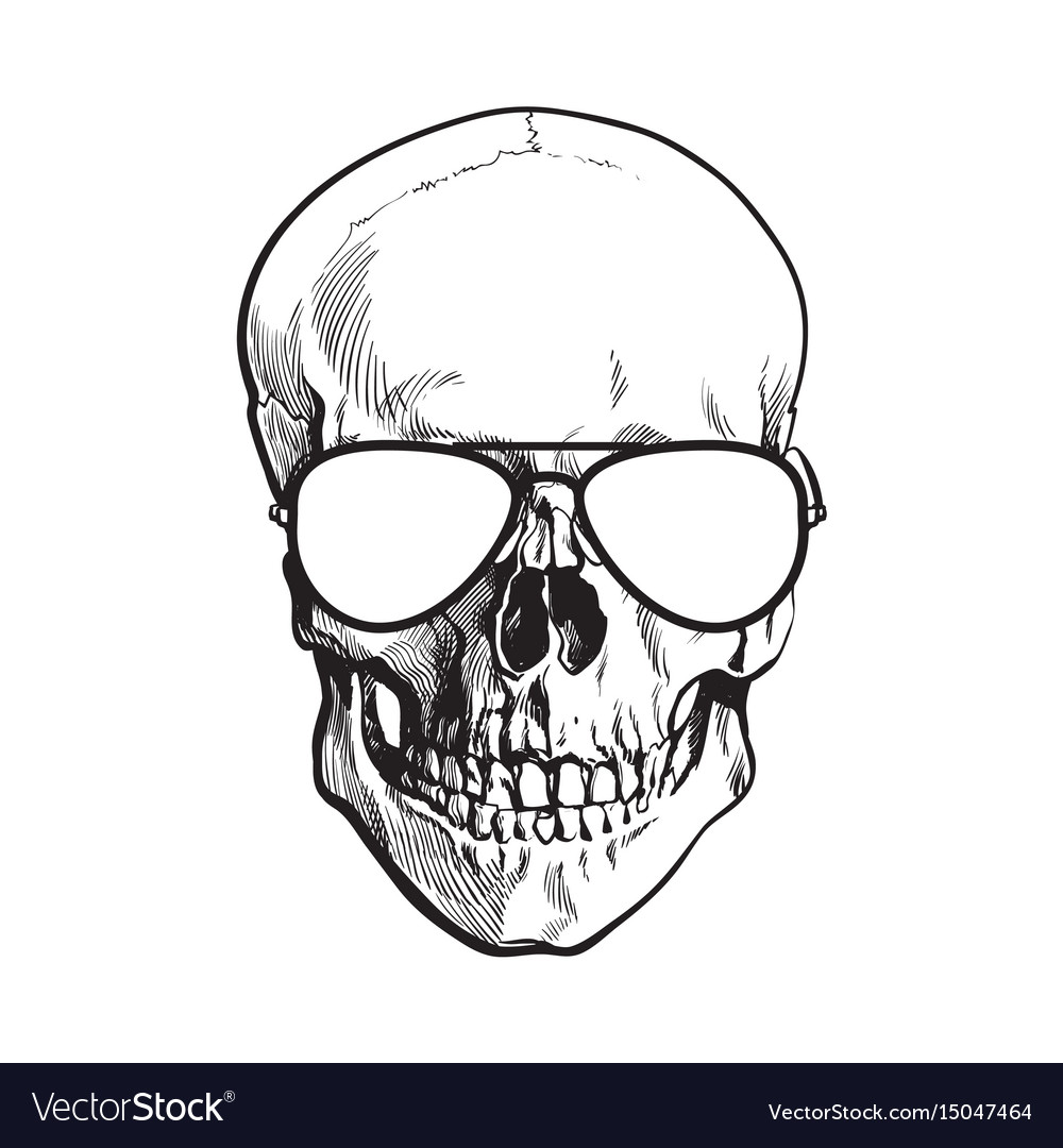 Totenkopf mit Sonnenbrille