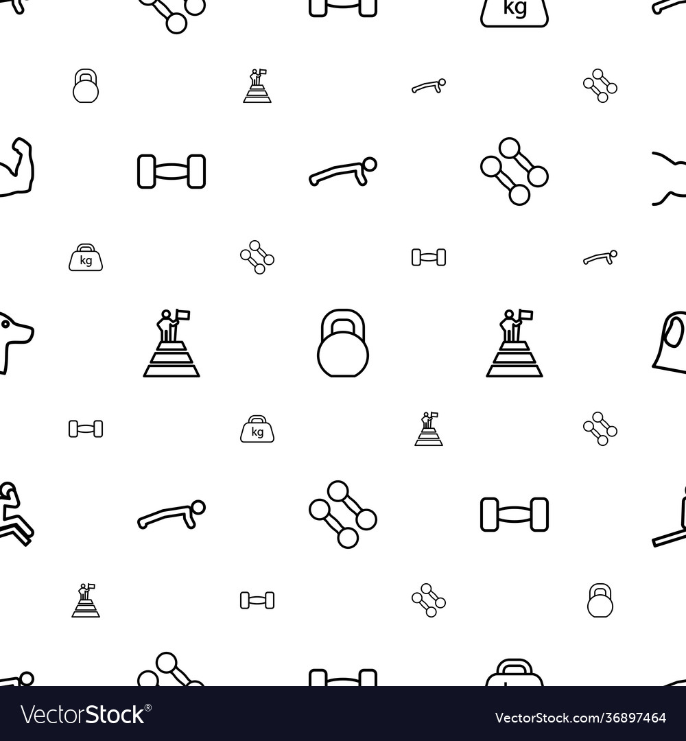 Strength icons pattern seamless white background