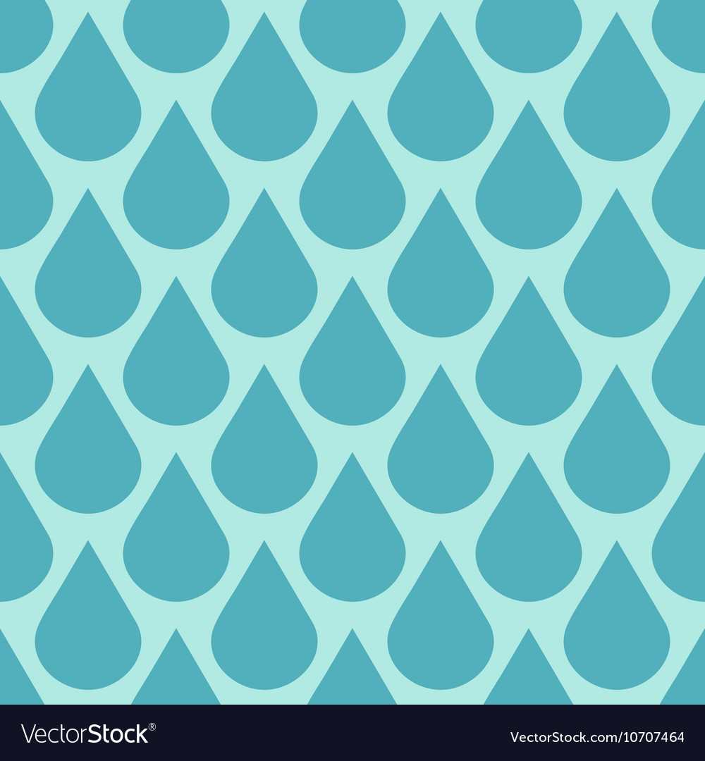 Teal water drops seamless background Royalty Free Vector