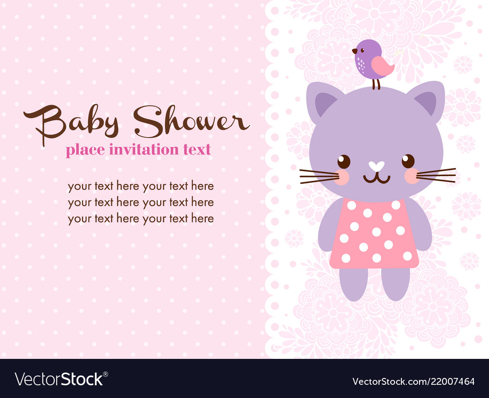 With cute cat in cartoon style vector image With cute cat in cartoon style