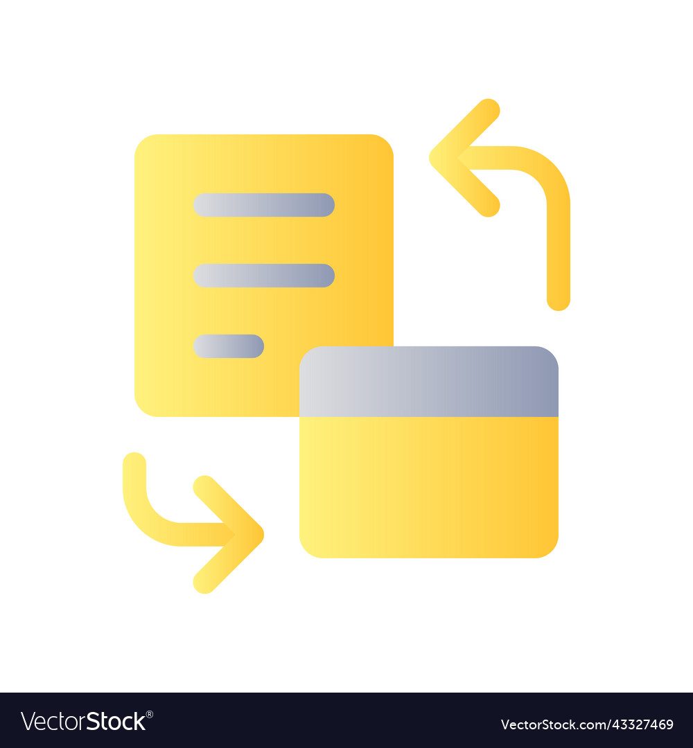 Bank account statement flat gradient color ui icon vector image Bank account statement flat gradient color ui icon
