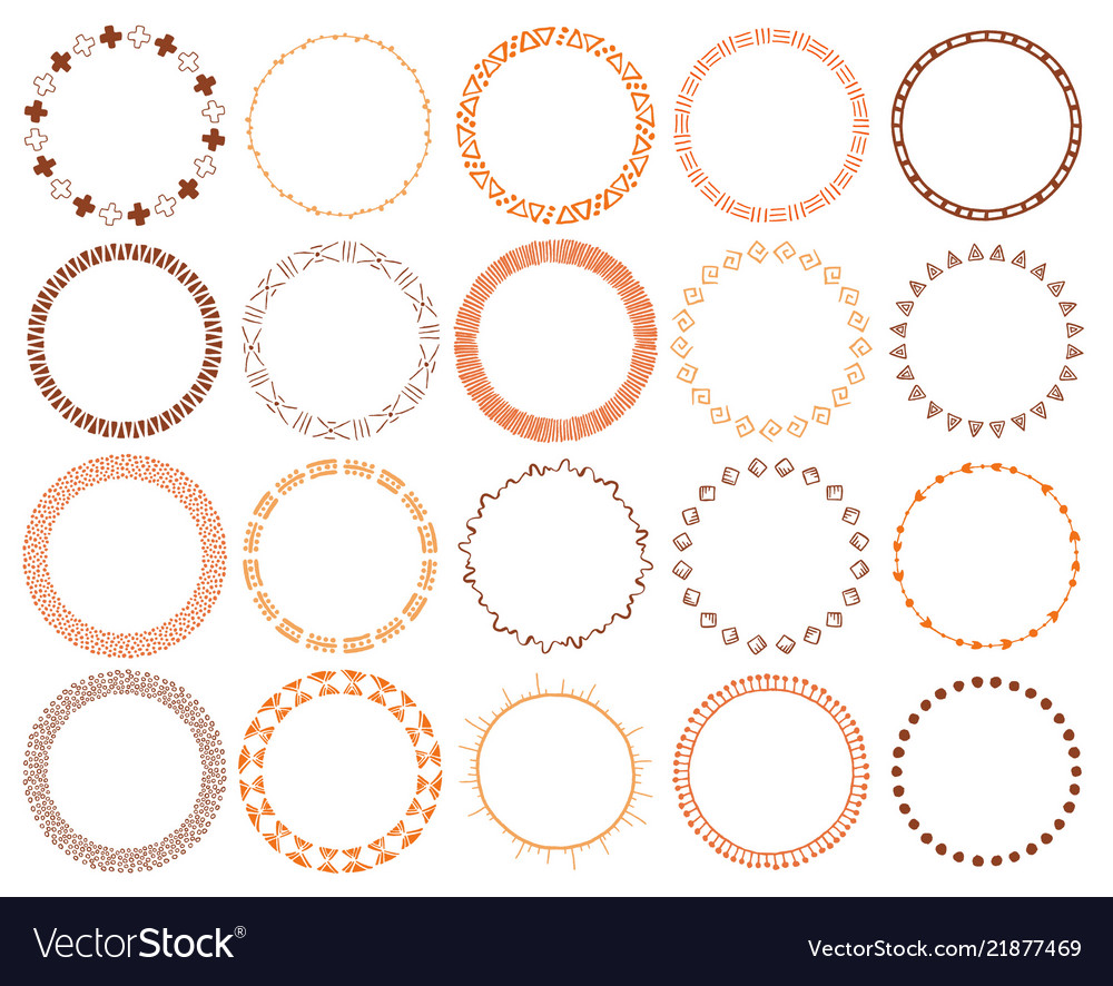 Brush tribal set vector image Brush tribal set