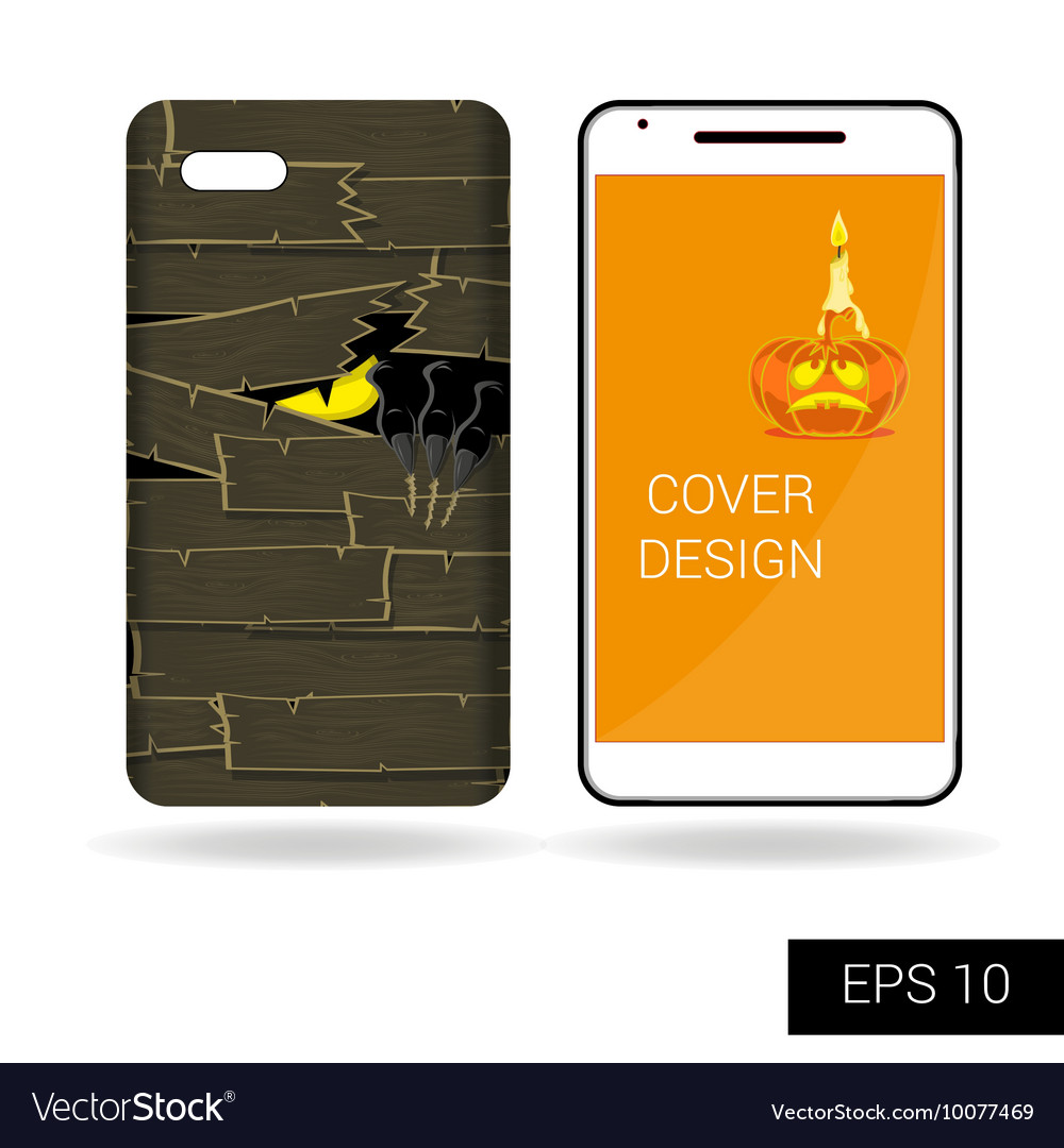 Design cover mobile smartphone scary monster