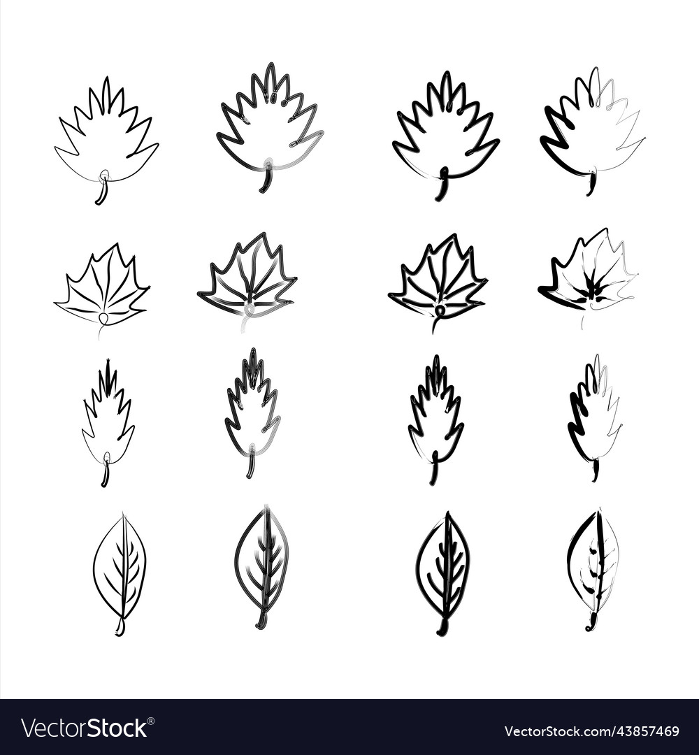 Leaf source graphic element vector image Leaf source graphic element