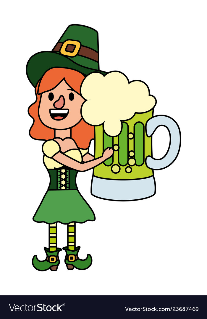 Leprechaun and beer