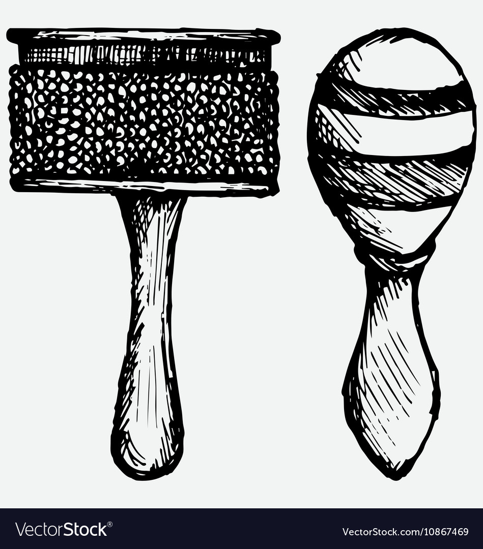 Rattle maracas and afuche