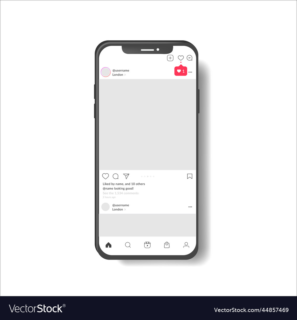 Realistic smartphone mockup device ui ux vector image Realistic smartphone mockup device ui ux